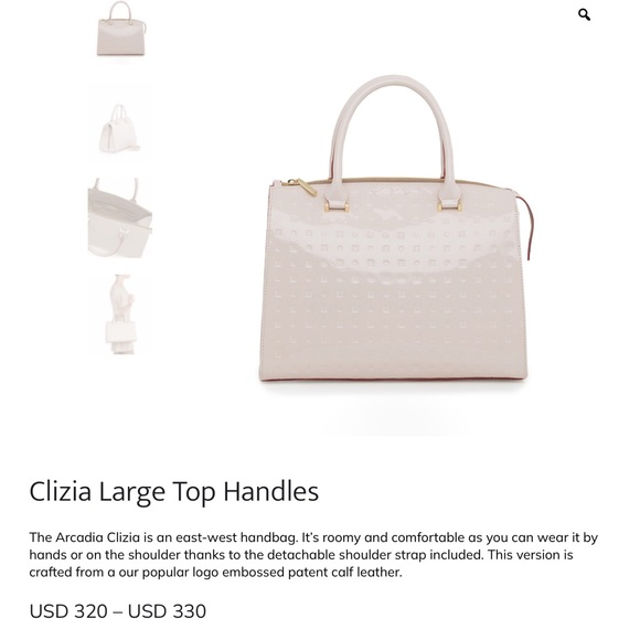 Arcadia Embossed Genuine Leather Handbag EUC - Picture 2 of 15